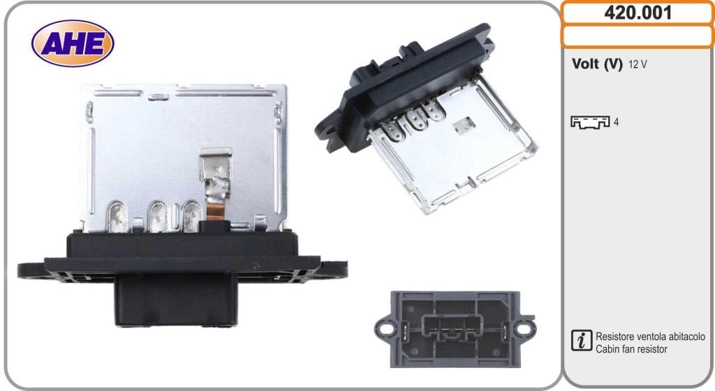 Resistência ventilador do motor AHE ref. 420.001