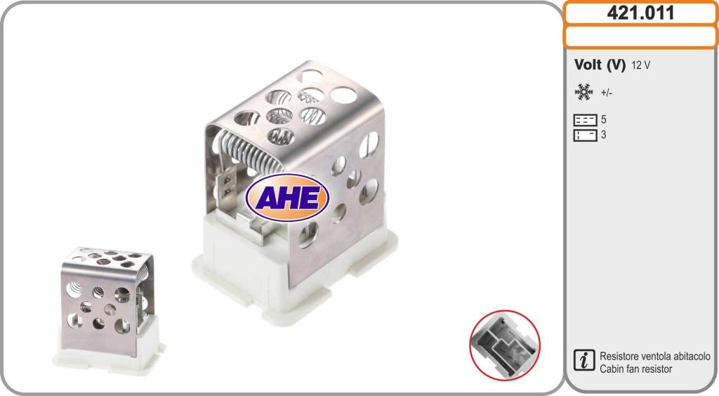 Resistência ventilador do motor AHE ref. 421.011