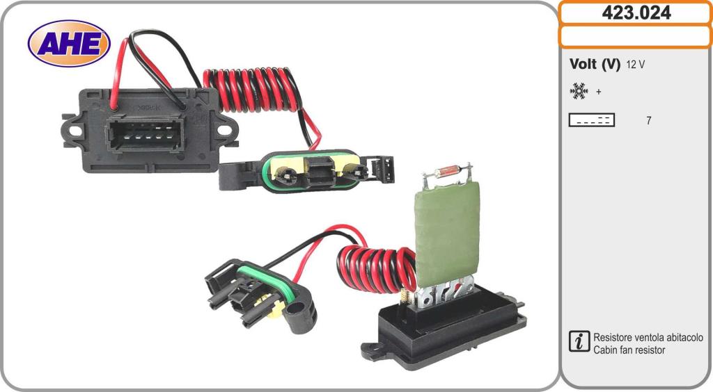 Resistência ventilador do motor AHE ref. 423.024
