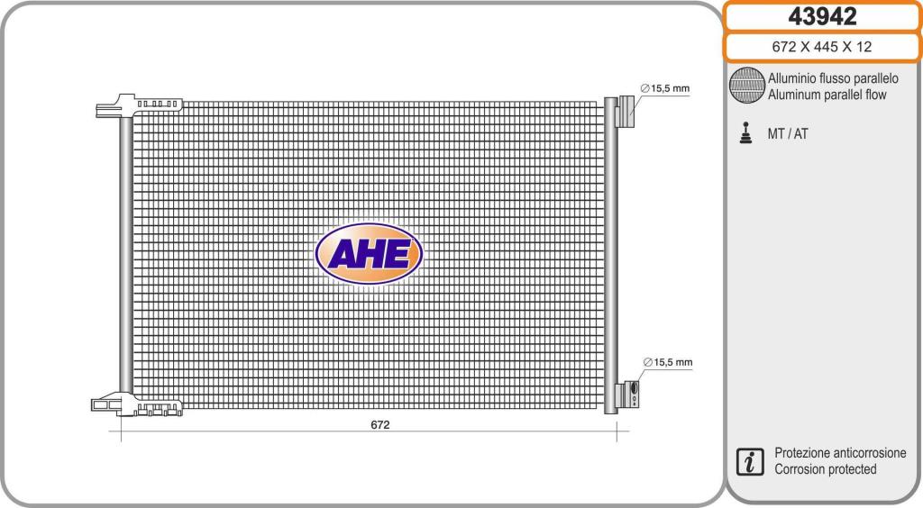 Condensador, aire acondicionado AHE ref. 43942
