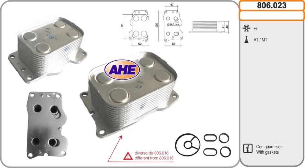 Radiador óleo motor AHE ref. 806.023