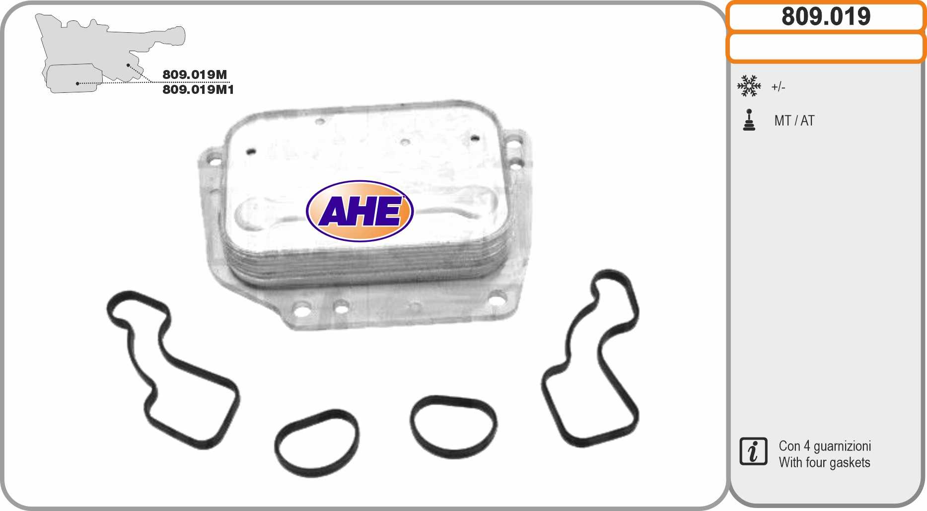 Radiador óleo motor AHE ref. 809.019
