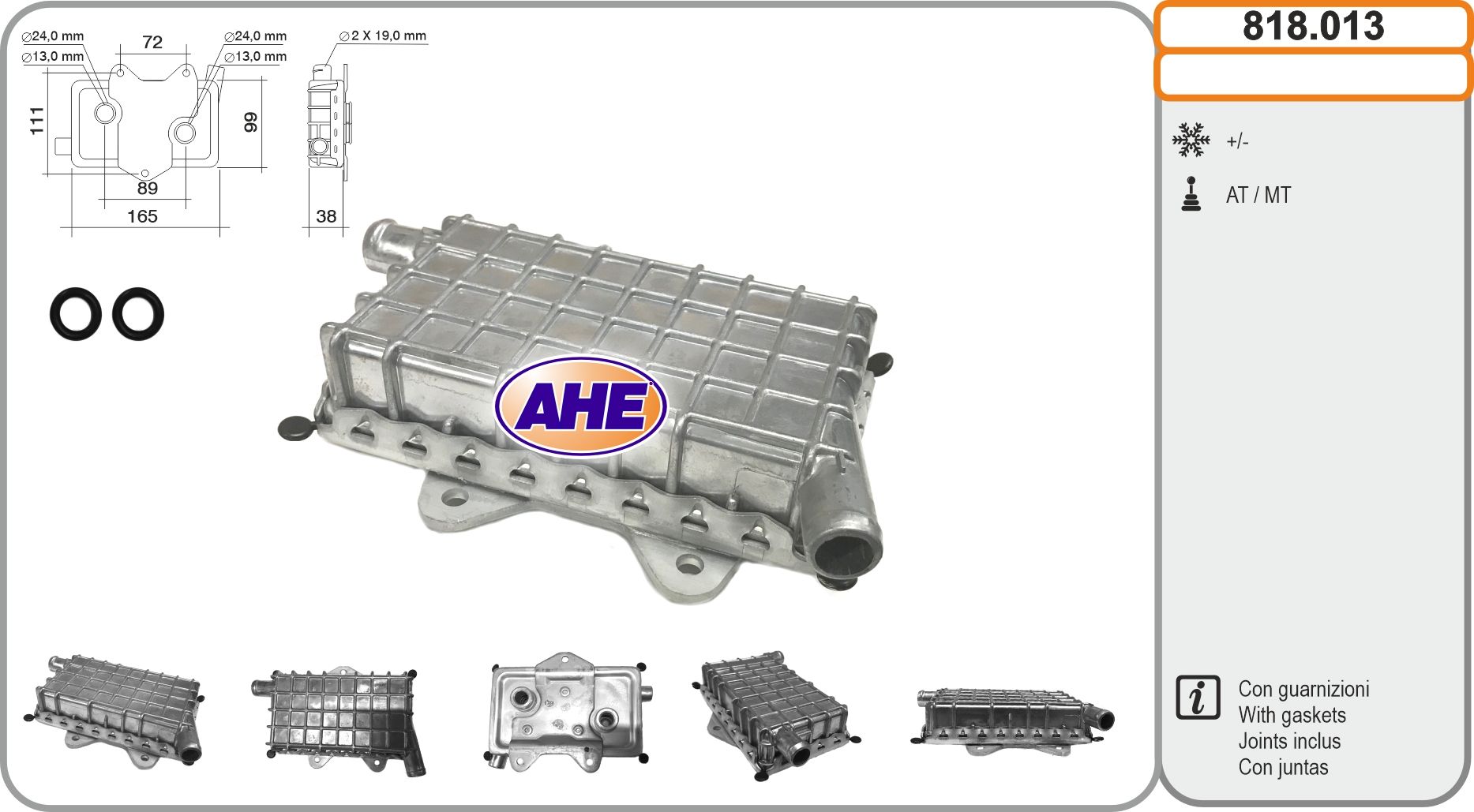 Radiador de aceite, aceite motor AHE ref. 818.013