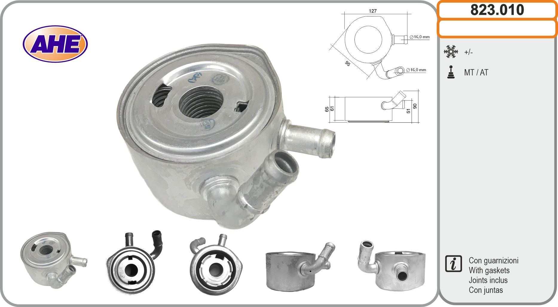 Radiador de aceite, aceite motor AHE ref. 823.010