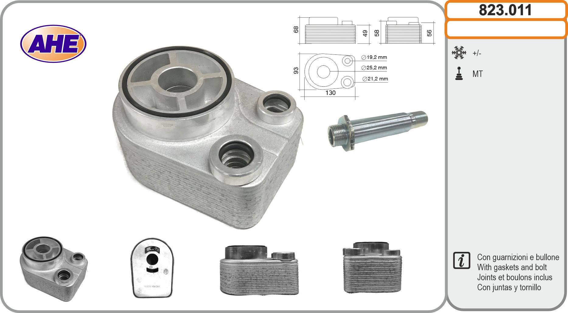 Radiador óleo motor AHE ref. 823.011