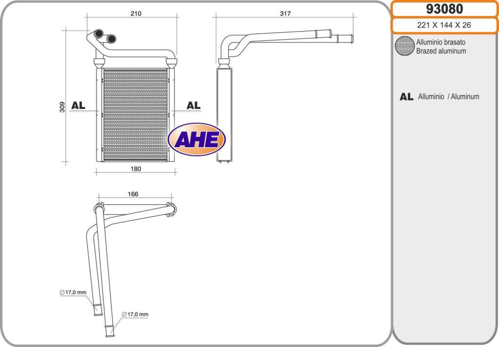 Radiador de calefacción AHE ref. 93080