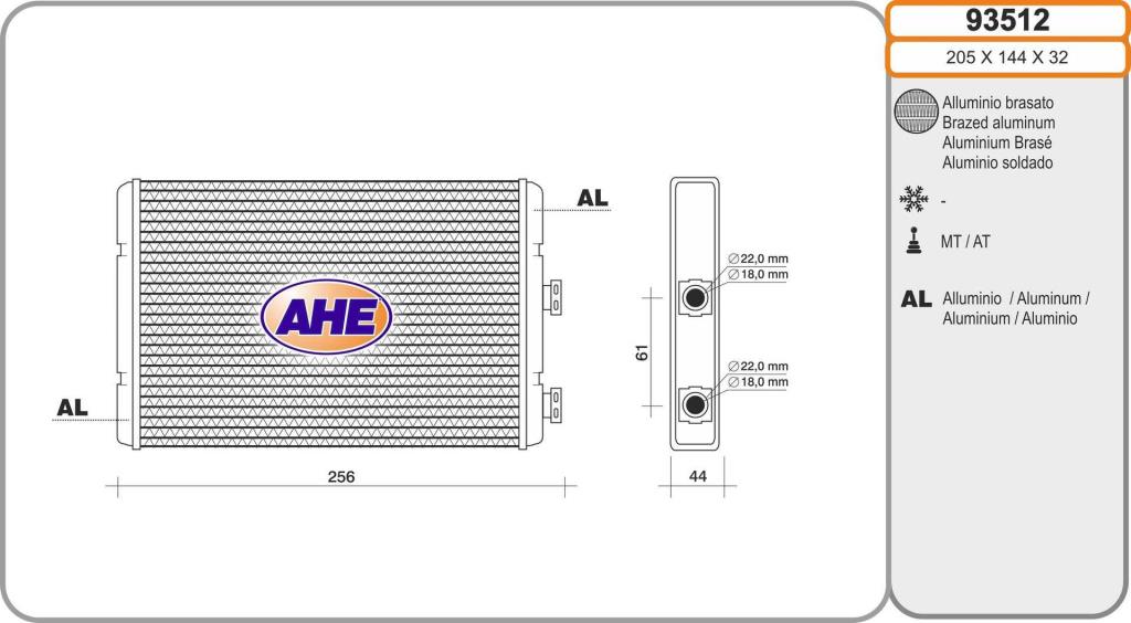 Radiador de calefacción AHE ref. 93512