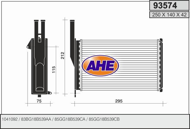 Radiateur de chauffage AHE ref. 93574