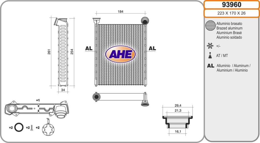 Radiador de calefacción AHE ref. 93960