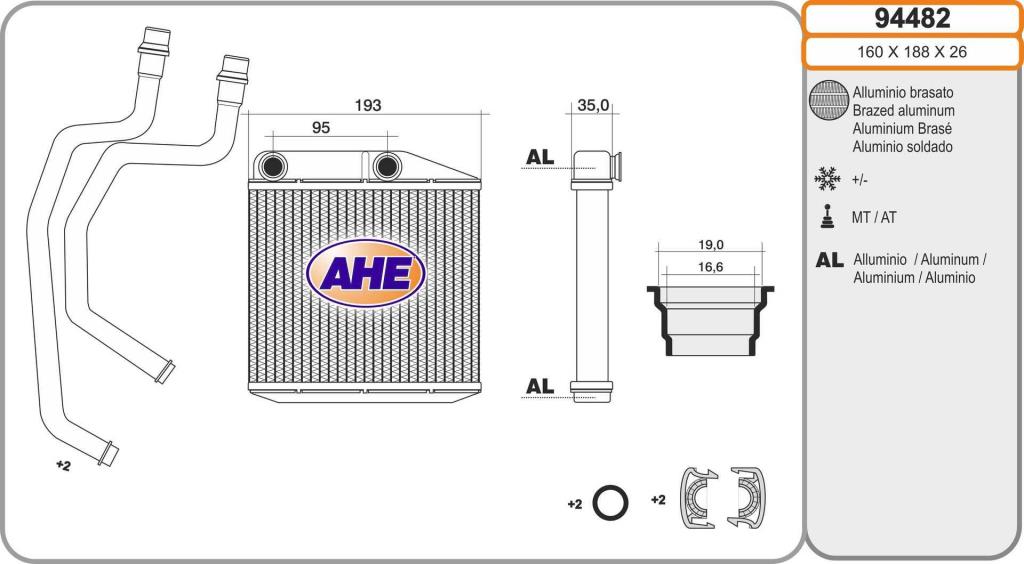 Radiateur de chauffage AHE ref. 94482