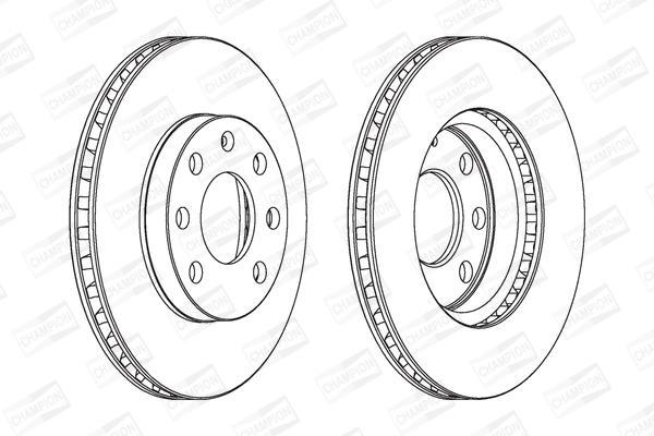 Disques de frein CHAMPION ref. 561248CH