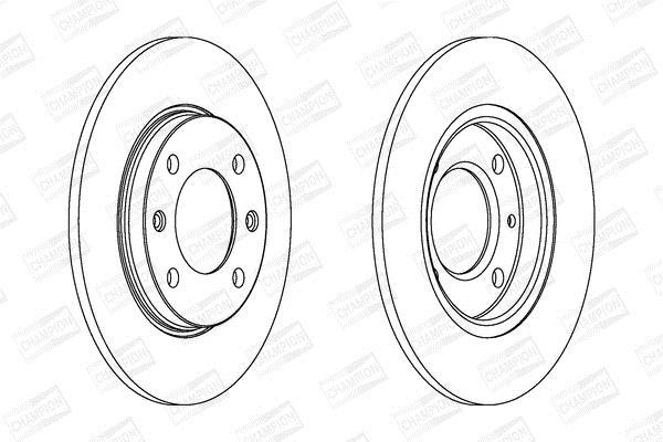 Disques de frein CHAMPION ref. 561555CH