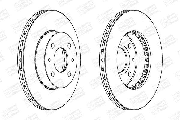 Disques de frein CHAMPION ref. 562025CH