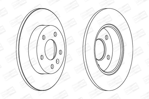 Disques de frein CHAMPION  ref. 562072CH
