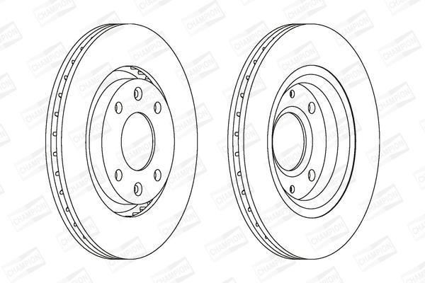 Disques de frein CHAMPION  ref. 562128CH