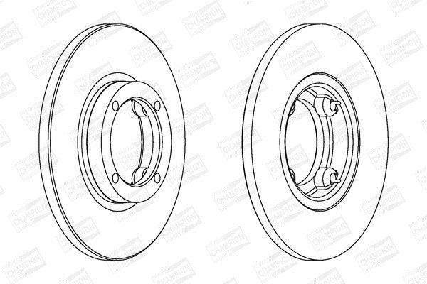 Disques de frein CHAMPION 562138CH