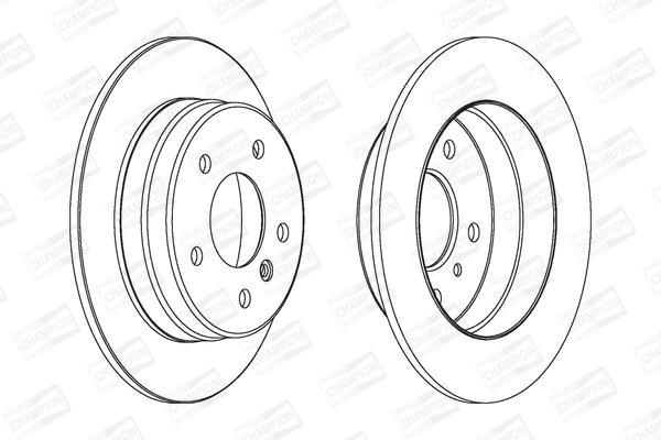 Disques de frein CHAMPION ref. 562149CH
