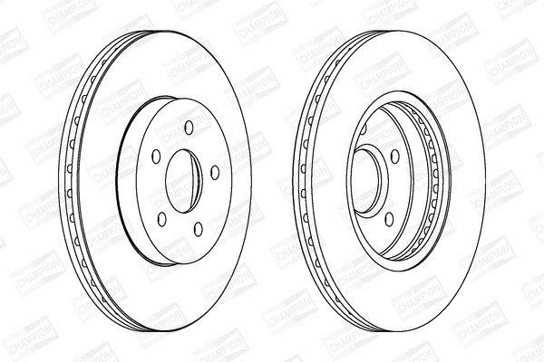 Disques de frein CHAMPION ref. 562180CH