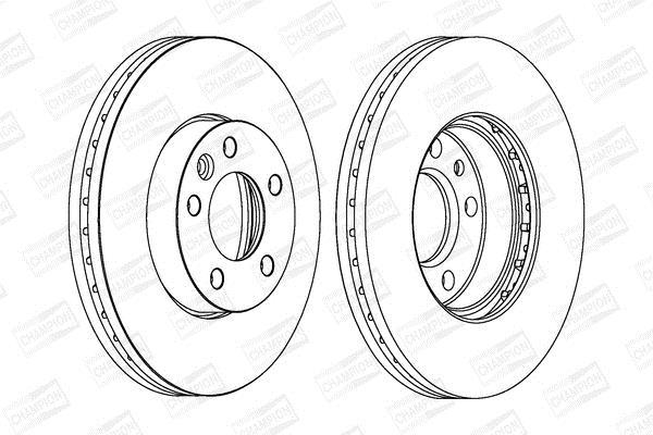 Disques de frein CHAMPION ref. 562234CH-1