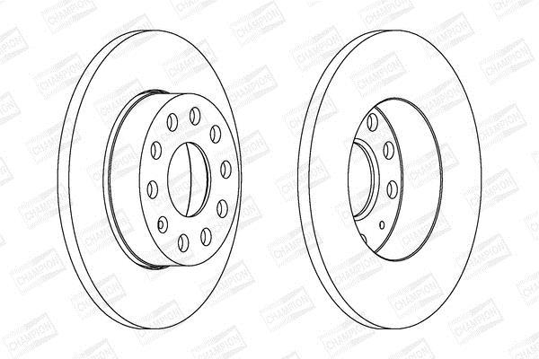 Disques de frein CHAMPION ref. 562238CH