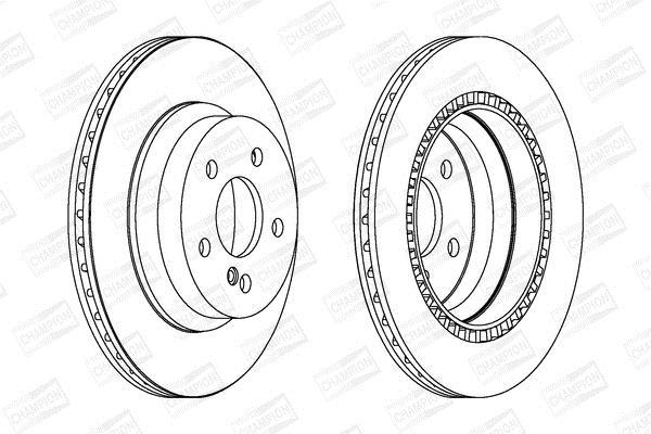 Disques de frein CHAMPION ref. 562242CH