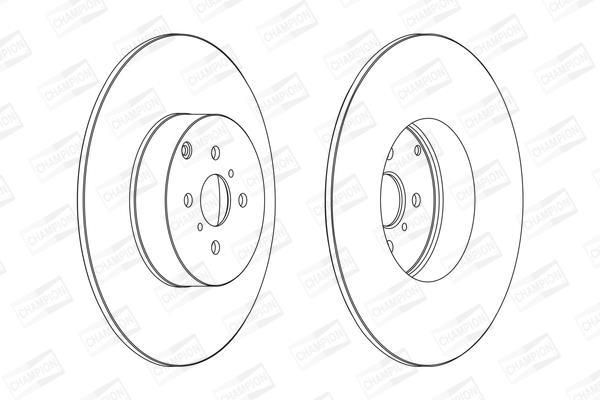 Disques de frein CHAMPION  ref. 562261CH