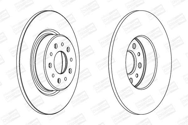 Disques de frein CHAMPION  ref. 562275CH