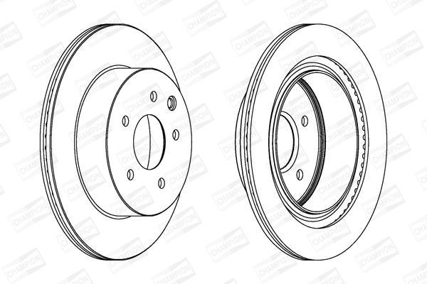 Disques de frein CHAMPION ref. 562280CH