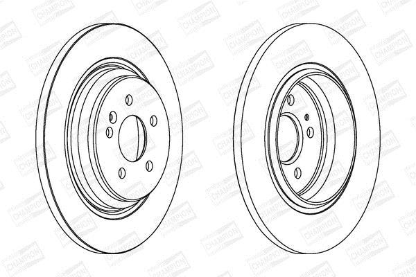 Disques de frein CHAMPION ref. 562323CH