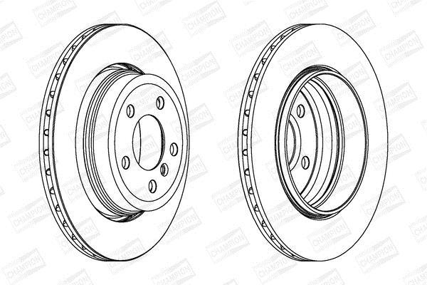 Disques de frein CHAMPION ref. 562327CH-1