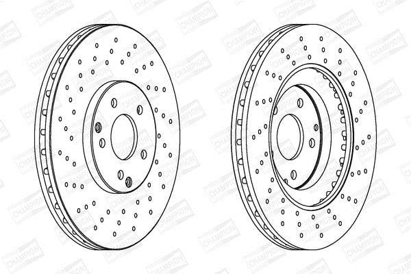 Disques de frein CHAMPION ref. 562354CH-1