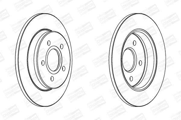 Disques de frein CHAMPION ref. 562361CH
