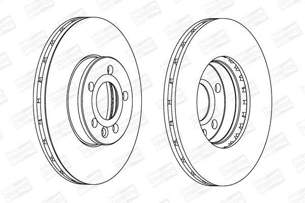 Disques de frein CHAMPION ref. 562382CH