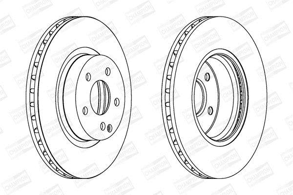 Disques de frein CHAMPION ref. 562386CH