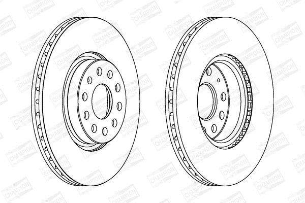 Disques de frein CHAMPION ref. 562387CH