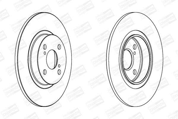 Disques de frein CHAMPION ref. 562412CH