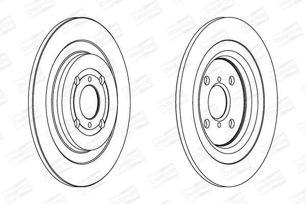 Disques de frein CHAMPION ref. 562422CH