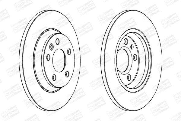 Disques de frein CHAMPION ref. 562448CH