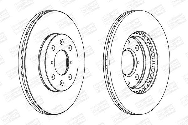 Disques de frein CHAMPION ref. 562456CH