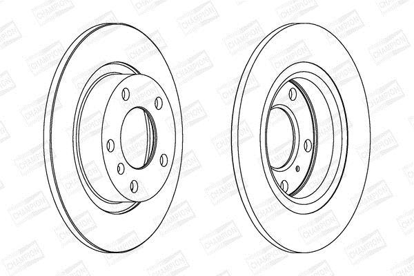 Disques de frein CHAMPION ref. 562580CH