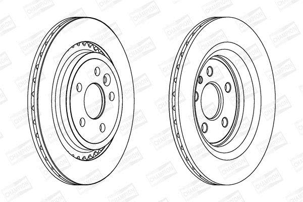 Disques de frein CHAMPION ref. 562650CH