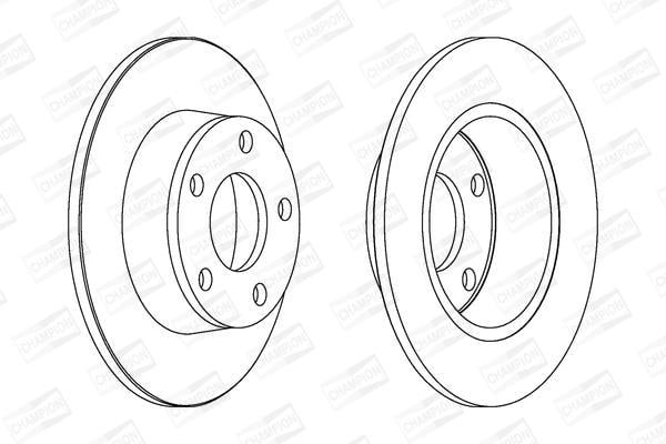 Disques de frein CHAMPION ref. 562690CH