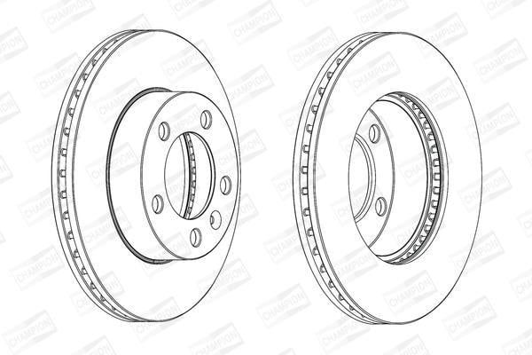 Disques de frein CHAMPION ref. 562713CH-1