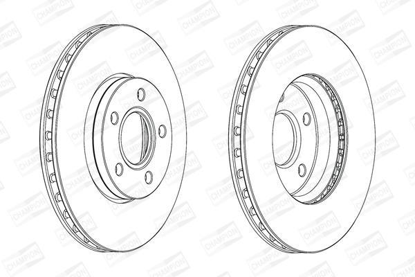 Disques de frein CHAMPION ref. 562752CH
