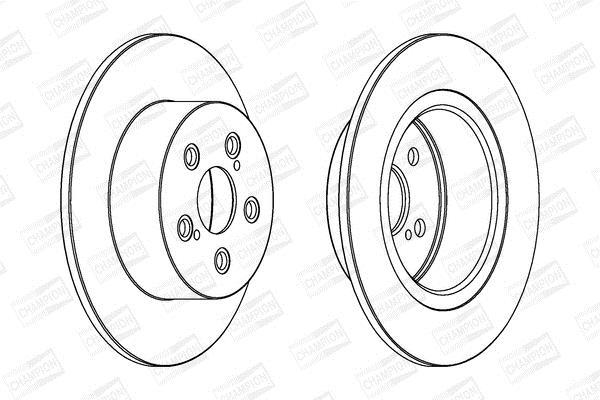 Disques de frein CHAMPION ref. 562812CH