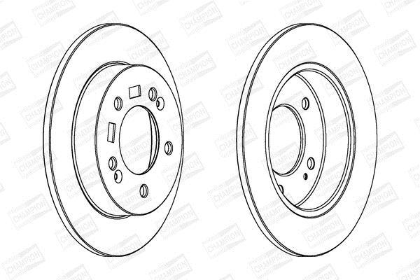 Disques de frein CHAMPION ref. 563033CH
