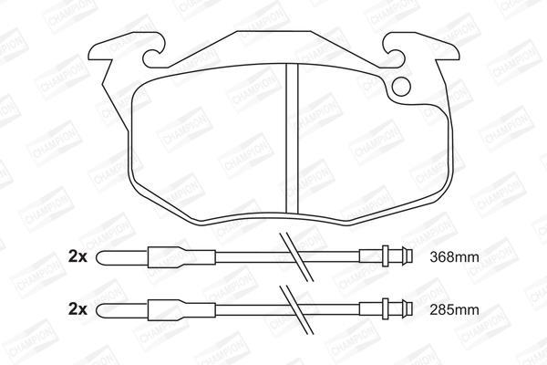 Jeu de 4 plaquettes de frein CHAMPION ref. 571525CH