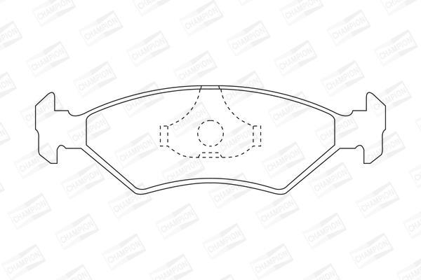 Jeu de 4 plaquettes de frein CHAMPION ref. 571536CH