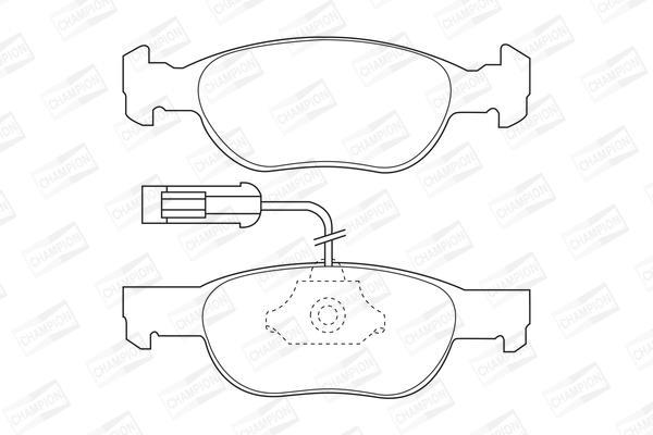 Jeu de 4 plaquettes de frein CHAMPION ref. 571882CH