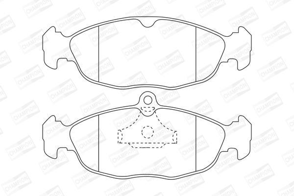 Jeu de 4 plaquettes de frein CHAMPION  ref. 571924CH
